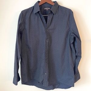 Michael Kors XL Black with white polka dot button down
